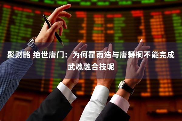 聚财略 绝世唐门：为何霍雨浩与唐舞桐不能完成武魂融合技呢